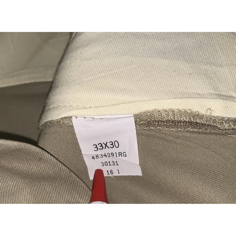 VINTAGE Polo Ralph Lauren Pants Mens 33x30 Double Pleated Chino Beige Preppy